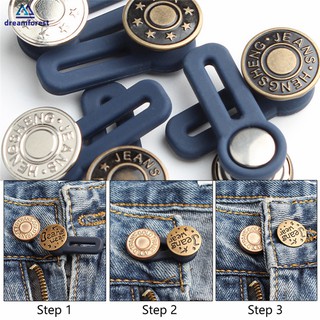 Extensor de Botão de Cintura Metálico / DIY para Roupa Jeans / Botão de Ajuste de Cintura / Acessórios de Costura (4)