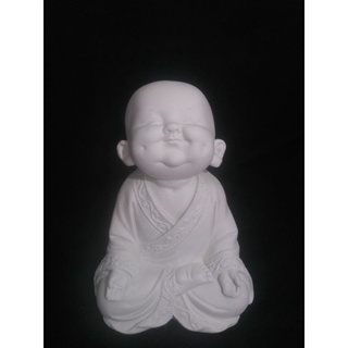 imagem buda monge meditando (gesso cru)