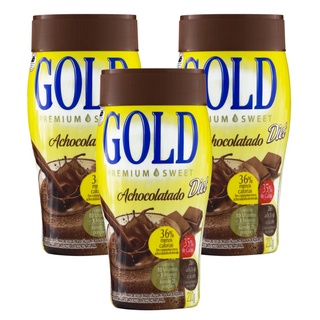Kit 3uni Achocolatado Diet Gold Pote 200g - Gold