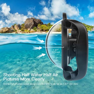 Underwater Diving Dome Port for GoPro Hero 9 Dual Handle Trigger Underwater Waterproof Case Lens Cover (8)