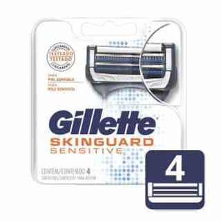 Carga para Aparelho de Barbear Gillette Skinguard Sensitive 4 unidades