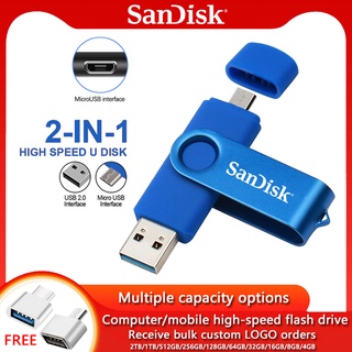 Sandi Pen Drive OTG/Computador De Duas Em 16GB/32GB/64GB/128GB/256GB/512GB/1TB/2TB Disko U Multifuncional