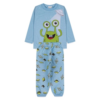 Conjunto pijama estampa divertida inverno manga longa masculino infantil tamanho 1/2/3. (2)