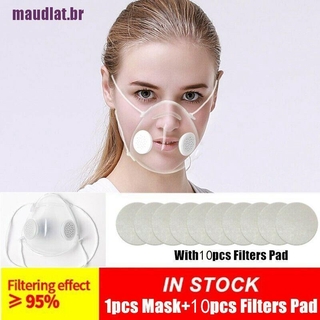 Sdfd Máscara De Rosto Transparente / Protetor Bucal Para Respirador / Anti-Queda / 10pçs