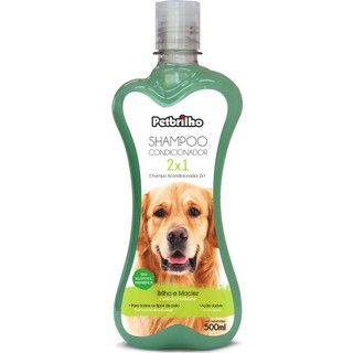 Shampoo 2 em 1 para Cães e Gatos Pet brilho 500mL