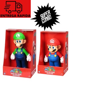 Boneco Mario e Luigi Kit 2 Boneco
