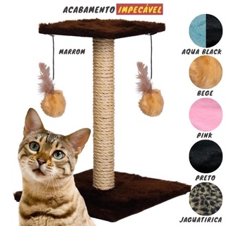 Arranhador Para Gatos Poste com Brinquedo Gato Duplo Exclusivo