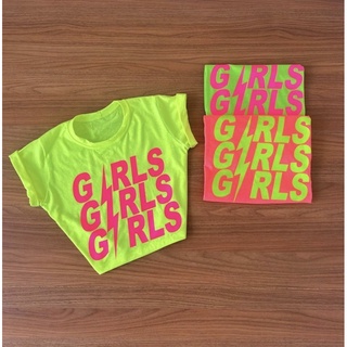 Cropped neon estampado Girls