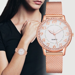 Relógio feminino relógio analógico de quartzo moda luxo feminino relógio ouro rosa