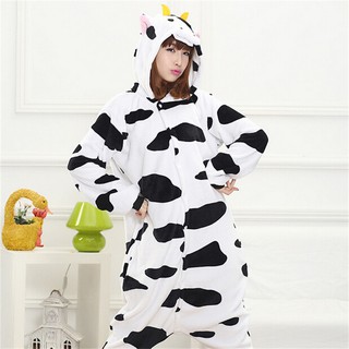 Vaca Cosplay Mulheres Homewear Pijama Onesie Animal Pijamas Adulto Kigurumi Pijama Homewear Meninas Sleepwear (1)