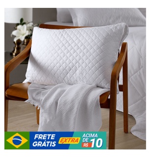 Kit 4 Travesseiro Branco Matelada Premium Anti Alergico Fibra Siliconizada Externo Macio Confortavel Lavavel Revenda