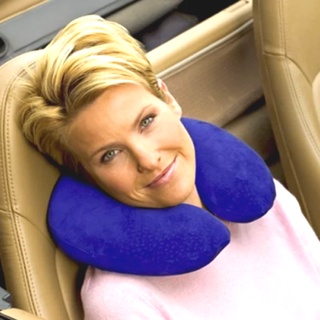 Travesseiro Almofada de Pescoço para Viagem Descanso Inflável