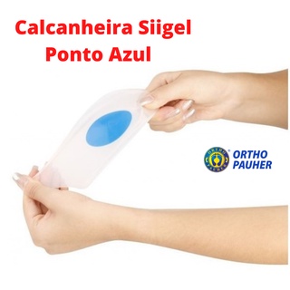 CALCANHEIRA DE SILICONE SILIGEL PONTO AZUL ORTHO PAUHER PARA ESPORÃO