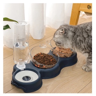 ERHA🐕 Comedouro Automático Para Gatos E Cães Com Garrafa De água Alimentação
