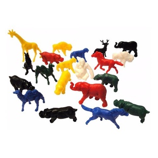 100 Animais Zoológico Colorido Plástico Bichos Lembrancinha (1)
