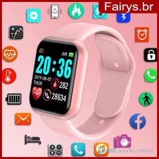 Relógio Smart Watch 888 Rel Gio Y68 Prova D 'Gua Digital Rosa Feminino / Smartwatch Digital Com Rel Gio E Monitor 3c (1)