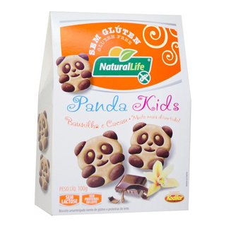 Kit 12 Pacotes De Biscoito Panda Kids de Cacau - Sem Glúten Sem Lactose
