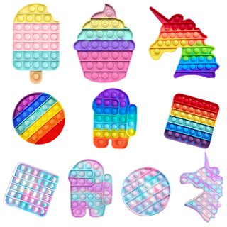 Push Pop lt fidget toy unicorn square collectibles quadrado colorido (3)