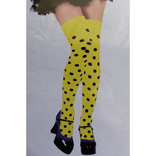 Meia Calça Amarela com Bolinha Pretas - 7/8 - Lolita Cosplay Stocking