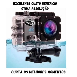 Câmera Filmadora Sport 4k Ultra Hd Wi-fi Estilo Gopro Capacete Mergulho Bateria Extra (9)