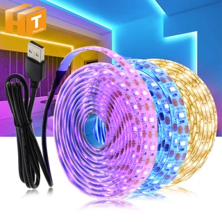 Faixa de LED 5V USB com 2835 LED / 1M/2M / Rosa / Azul Claro / Branco Quente / Branco/RGB para Decoração de Casa