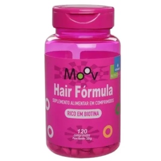 Hair Formula 120 caps - Cabelo, Pele e Unha - Rico em Biotina e Vitaminas - Moov