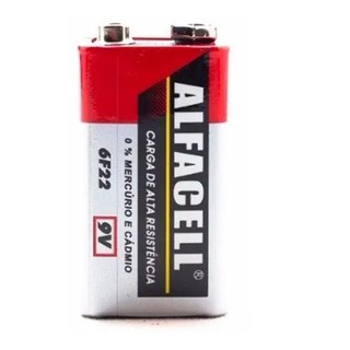 1 Pilha Bateria Alfacell 9v/ 6f22 /1s Carga Alta Res