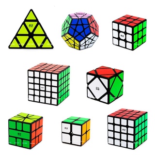 Cubo Mágico Profissional 2x2x2 - 3x3x3 - 4x4x4 - 5x5x5 - Pyraminx - Megaminx - Skewb - Square-1 Qiyi Preto