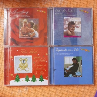 LOTE 4 CDS MUSICAS PARA BEBÊS - Love Songs / Elvis For Babies / Feliz Natal / Respirando Com O Bebê