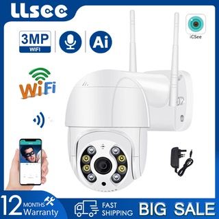 LLSEE CCTV Câmera De Segurança auto-Tráctil PTZ AI ICSEE 4x zoom Detecção Corporal IP De Vigilância Externa HD 3MP (1)