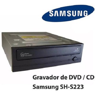 Drive Gravador De DVD / CD Samsung SH-S223 - Preto (1)