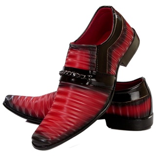 1 Par de sapatos Social 5D Vermelho lindos
