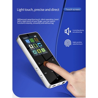 Mp3 Mp4 Player De Música 1.8 Polegadas De Metal Touch Bluetooth 4.2 Suporta Cartão, Com Alarme De Fm E-Book (7)
