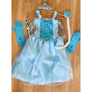Vestido Fantasia Frozen Elsa completa com acessórios festa aniversário 1 a 8 anos (1)