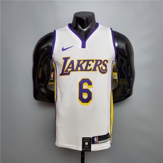 Camisa Nba Basquete James # 6 Lakers Branca Camisa NBA