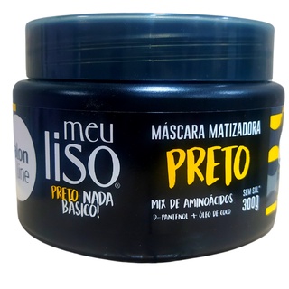 Máscara Matizadora Cabelos Preto Meu Liso Salon Line 300g