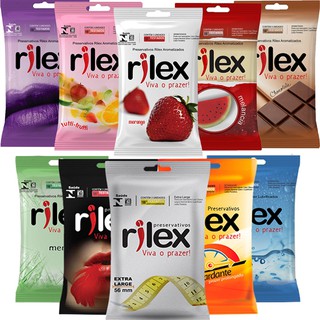Kit 24 Camisinhas Rilex Aromas Variados - 8 pacotes com 3 preservativos cada (1)