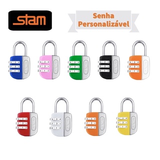 Cadeado com senha 25mm STAM Life Color você escolhe a senha que desejar ideal para mochilas, malas, armários e bolsas