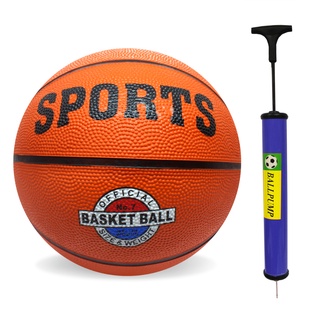 Bola De Basquete Basketball Tamanho Padrão Ótima Qualidade + bomba de inflar (1)