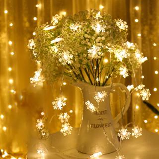 20led Cordão De Luzes De Floco De Neve Estrela Para Decoração De Árvore De Natal / Festa De Natal (4)