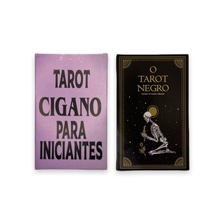 Kit Tarot Cigano Iniciantes 36 Cartas + Tarot Negro 22 Cartas E Livreto Explicativo