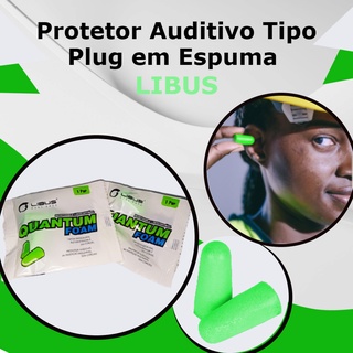 Protetor Auricular Auditivo Abafador Tipo Plug em Espuma Libus - 17dB (4)