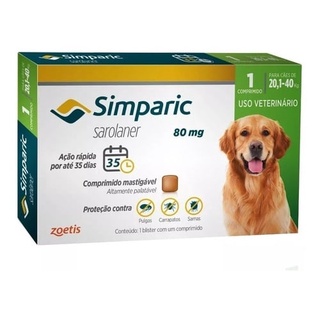 kit 2 remedio anti-pulgas e carrapatos para cachorros de 20 a 40 kilos