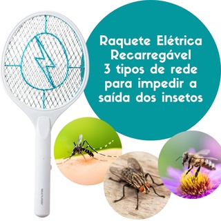 Raquete Eletrica Recarregavel Usb Mata Pernilongo Mosquito Muricoca Multilaser (2)