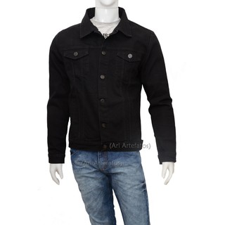 Jaqueta Jeans Masculina Premium Fit Preta Black Com 6 Bolsos (5)