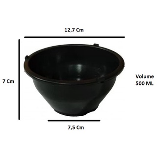 Cuia 13 Vaso Resistente 500ml para plantas Cactos Suculentas e Violetas