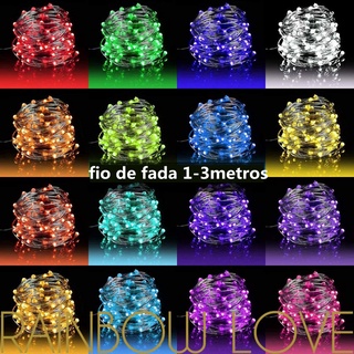 Fio de fada Led Fairy Lights Battery Operated String Lights Waterproof Silver