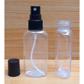 10 frasco spray 60ml pet plástico vazio válvula spray preta para álcool perfume e outros