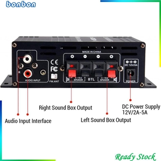 {bonbon 3c} Amplificador De Potência De Áudio 2.0 Ch Bluetooth 5.0 Amplificador De Som Portátil Ak380 Portátil Ak380 2-channel Para Carro (3)
