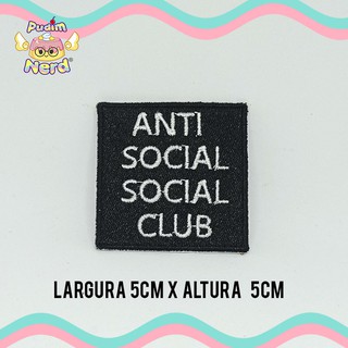 Aplique bordado Anti Social Club PQN com termocolante (3)